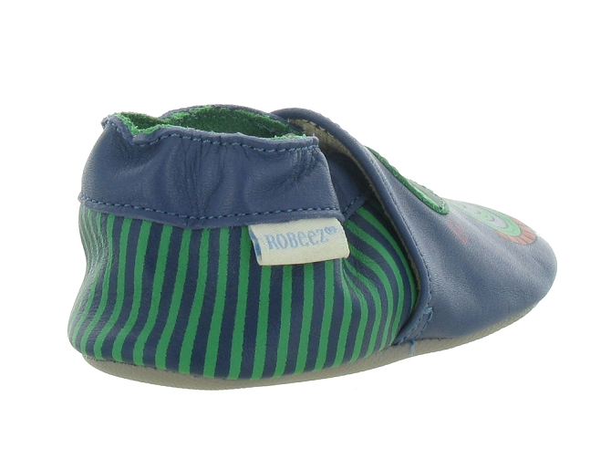 chaussons et pantoufles -  - bebe garcon - Cuir - Bleu Marine - Robeez5521901_6