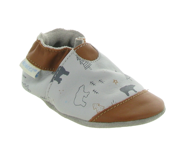 chaussons et pantoufles -  - bebe garcon - Cuir - Beige - Robeez5522501_2