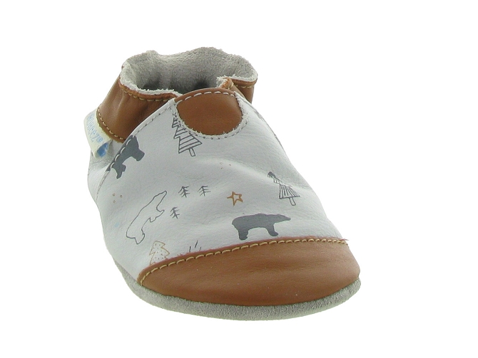 chaussons et pantoufles -  - bebe garcon - Cuir - Beige - Robeez5522501_4