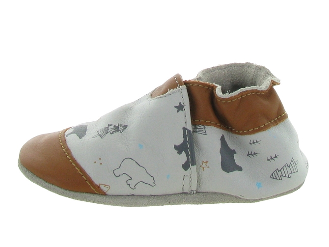 chaussons et pantoufles -  - bebe garcon - Cuir - Beige - Robeez5522501_5