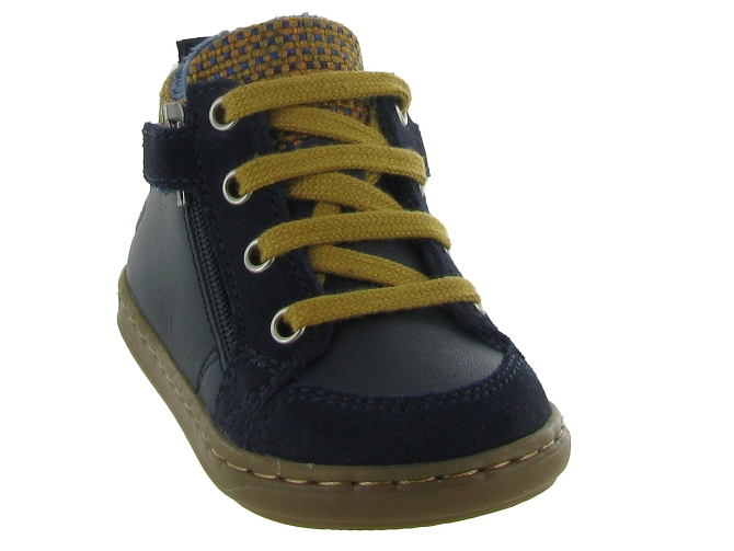 chaussures bebe du 18 au 27 - Semelle souple - bebe garcon - Cuir - Bleu - Shoo pom5527701_3