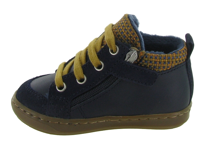 chaussures bebe du 18 au 27 - Semelle souple - bebe garcon - Cuir - Bleu - Shoo pom5527701_4