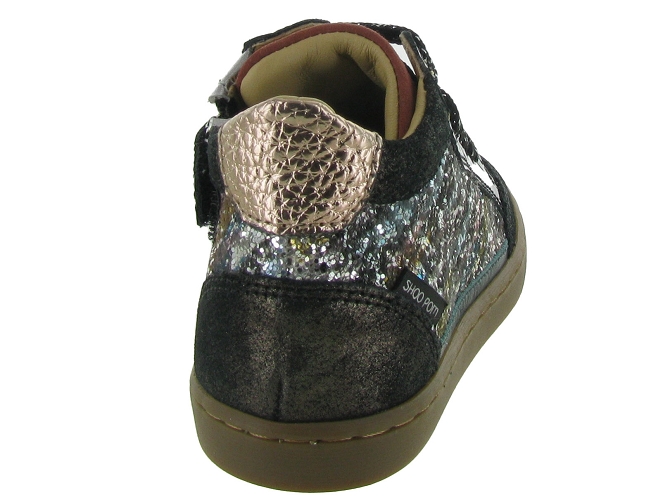 chaussures a lacets - Semelle souple - junior fille - Cuir - Glitter - Paillettes - Shoo pom5528101_5