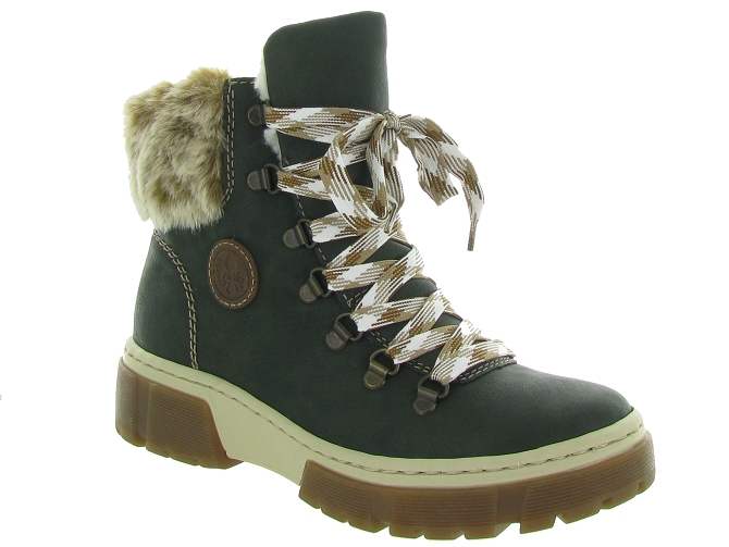 apres ski bottes fourrees - Botte de neige - femme - Nubuck - Vert - Rieker