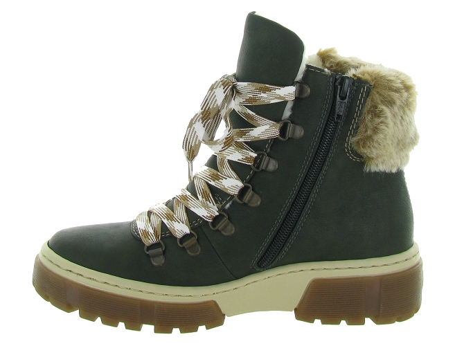 apres ski bottes fourrees - Botte de neige - femme - Nubuck - Vert - Rieker5540201_4