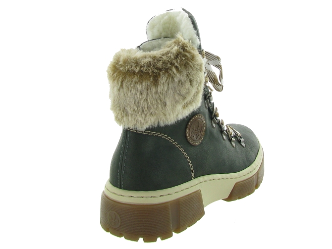 apres ski bottes fourrees - Botte de neige - femme - Nubuck - Vert - Rieker5540201_5