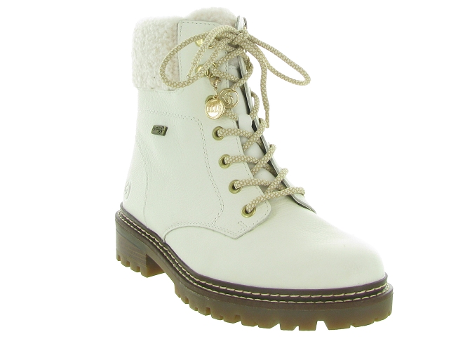 apres ski bottes fourrees - Bottine chaude - femme - Cuir - Blanc - Remonte