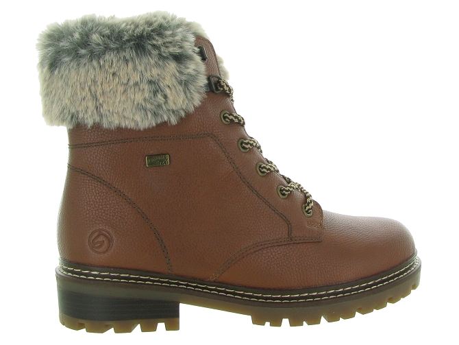 apres ski bottes fourrees - Bottine chaude - femme - Cuir - Marron - Remonte5543502_2