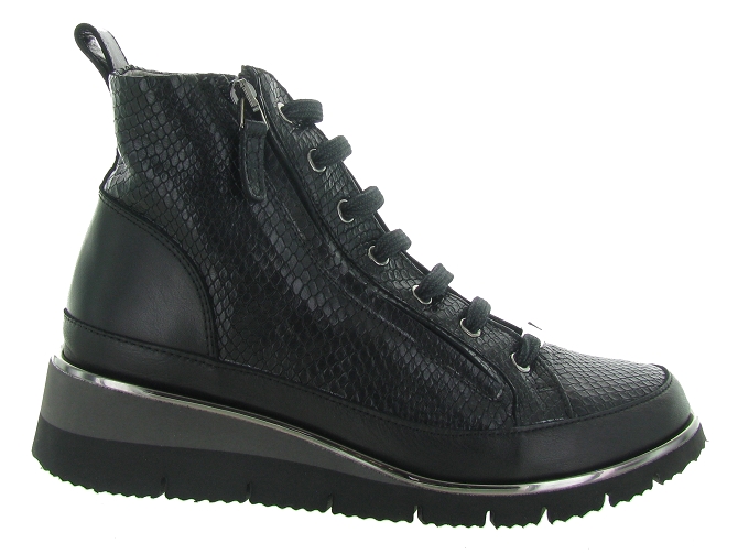 chaussures a lacets - Lacets détente - femme - Cuir - Noir - Xsa5544601_2