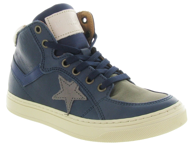 chaussures a lacets -  - junior garcon - Cuir - Bleu - Bisgaard