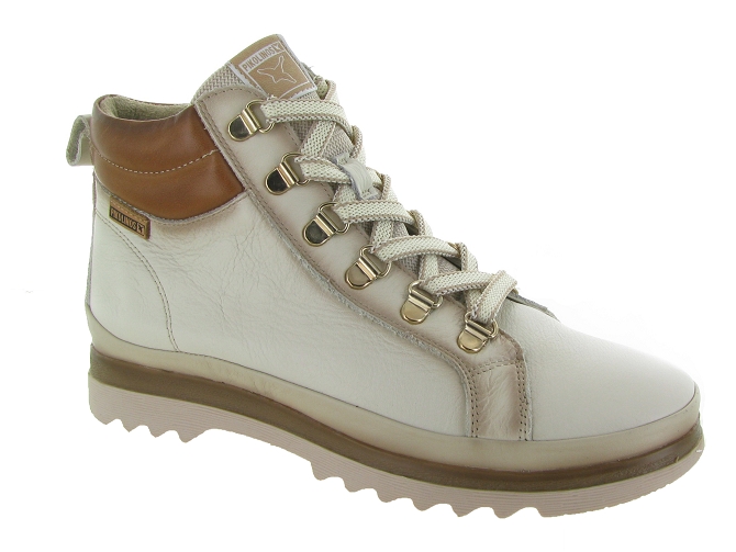 chaussures a lacets - Lacets détente - femme - Cuir - Beige - Pikolinos