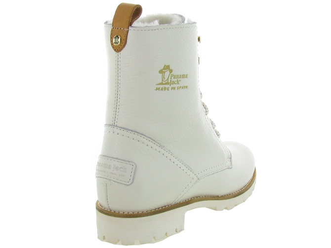 apres ski bottes fourrees - Chaussure neige - femme - Cuir - Blanc - Panama jack5553302_5