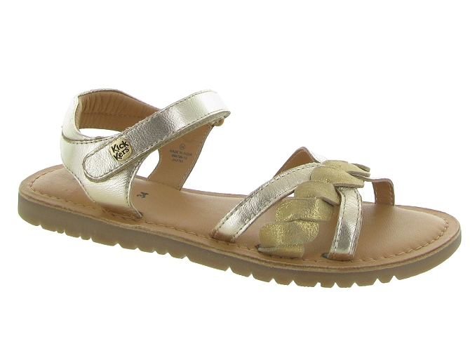 sandales et nu pieds -  - junior fille - Cuir - Beige - Kickers