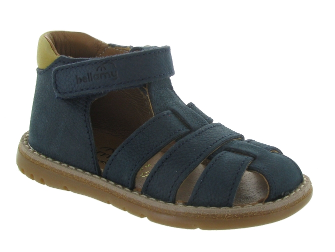 sandales et nu pieds -  - bebe garcon - Cuir - Bleu - Bellamy