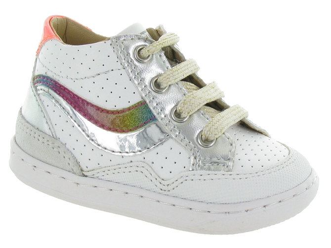 Shoo pom chaussures bebe du 18 au 27 bouba waves blanc