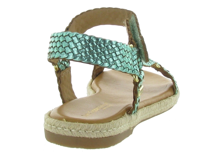 sandales et nu pieds - Corde - femme - Cuir - Vert - Les tropeziennes5589602_5