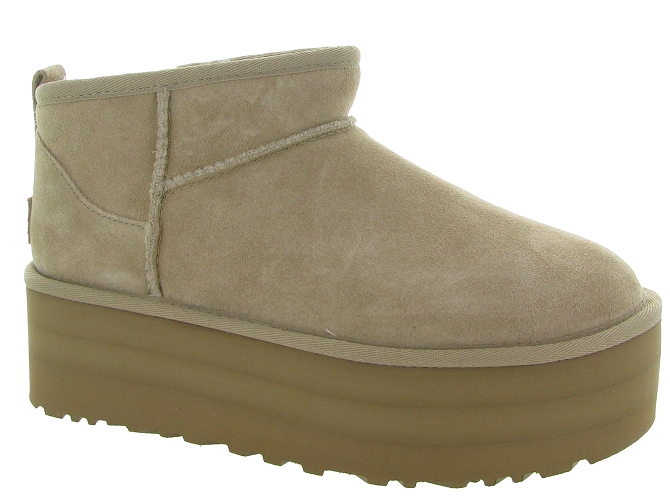 apres ski bottes fourrees - Bottine chaude - femme - Nubuck - Beige - Ugg australia