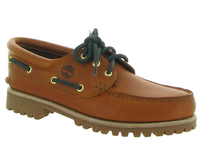 chaussures a lacets - Bateau - homme - Cuir - Marron - Timberland