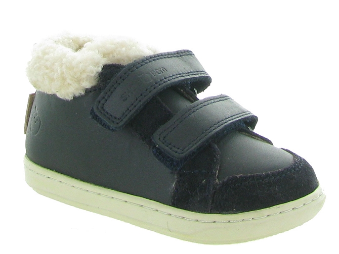 chaussures bebe du 18 au 27 -  - bebe garcon - Cuir - Bleu - Shoo pom