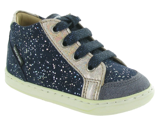 chaussures bebe du 18 au 27 -  - bebe fille - Cuir - Bleu - Shoo pom