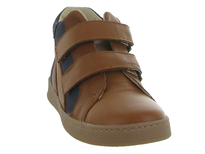 chaussures a scratch -  - junior garcon - Cuir - Marron - Golosinas5614501_3