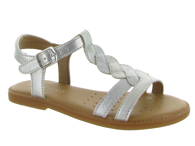 sandales et nu pieds -  - junior fille - Cuir - Argent - Geox