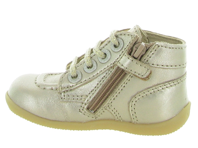 pre marche du 16 au 23 -  - bebe fille - Cuir laminé - Or - Kickers5636002_4