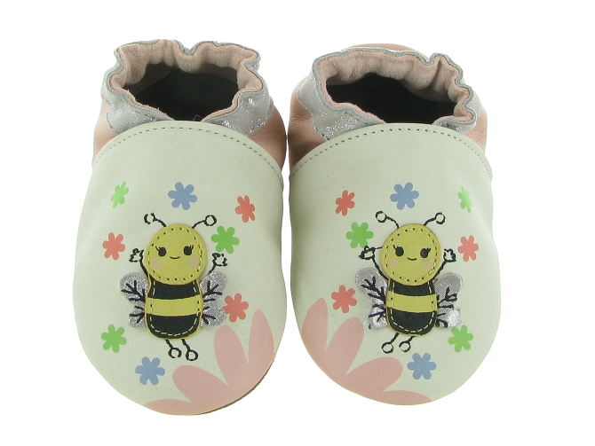 Robeez chaussons et pantoufles bee careful blanc