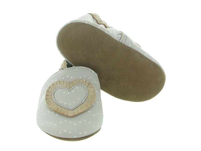 Robeez chaussons et pantoufles baby tiny heart gris5636901_4