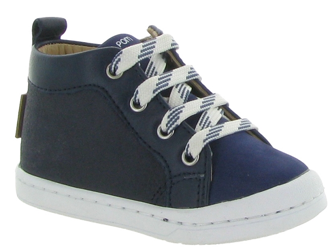 chaussures bebe du 18 au 27 -  - bebe garcon - Cuir - Bleu - Shoo pom