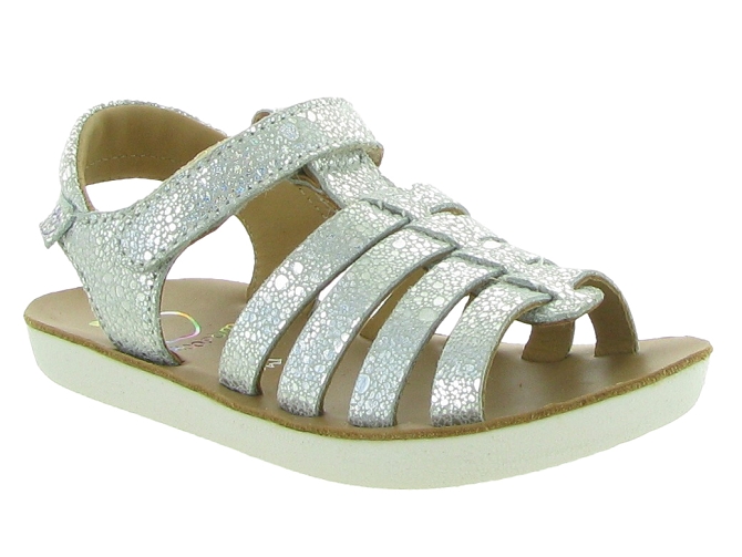 sandales et nu pieds -  - junior fille - Cuir - Gris - Shoo pom