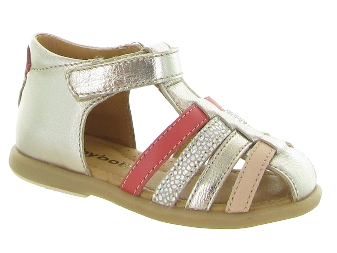 sandales et nu pieds -  - bebe fille - Cuir laminé - Gris - Babybotte