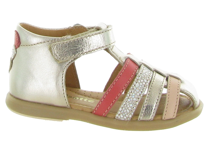 sandales et nu pieds -  - bebe fille - Cuir laminé - Gris - Babybotte5640801_2