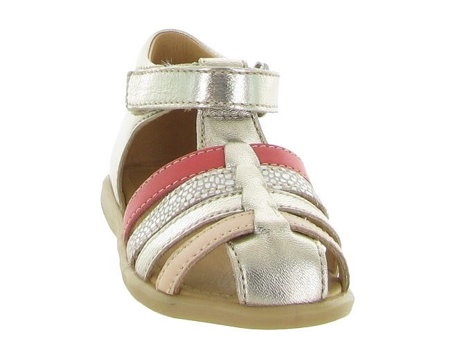 sandales et nu pieds -  - bebe fille - Cuir laminé - Gris - Babybotte5640801_3