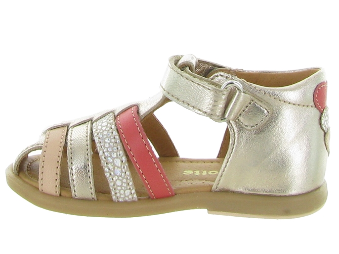 sandales et nu pieds -  - bebe fille - Cuir laminé - Gris - Babybotte5640801_4