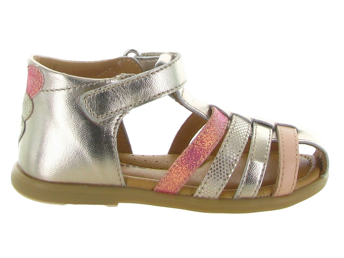 sandales et nu pieds -  - bebe fille - Cuir laminé - Rose - Babybotte5640802_2