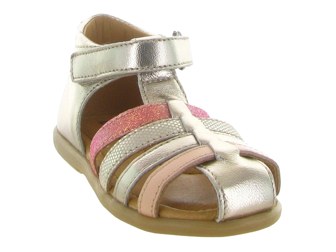 sandales et nu pieds -  - bebe fille - Cuir laminé - Rose - Babybotte5640802_3