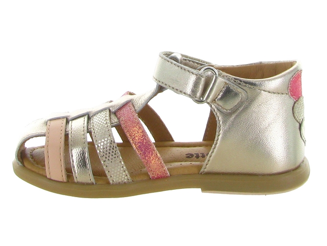 sandales et nu pieds -  - bebe fille - Cuir laminé - Rose - Babybotte5640802_4