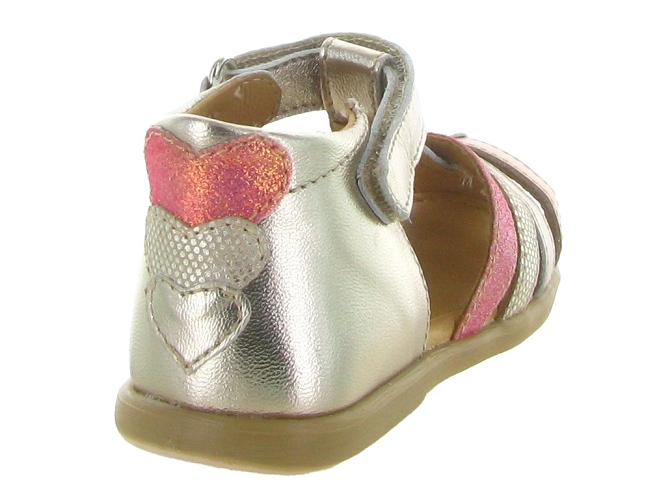 sandales et nu pieds -  - bebe fille - Cuir laminé - Rose - Babybotte5640802_5