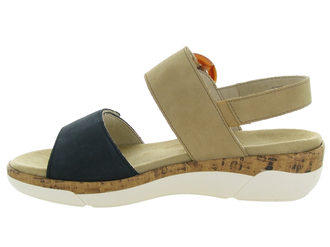 sandales et nu pieds - Confort - femme - Cuir - Bleu - Remonte5649301_4