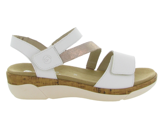 sandales et nu pieds - Confort - femme - Cuir - Blanc - Remonte5649401_2