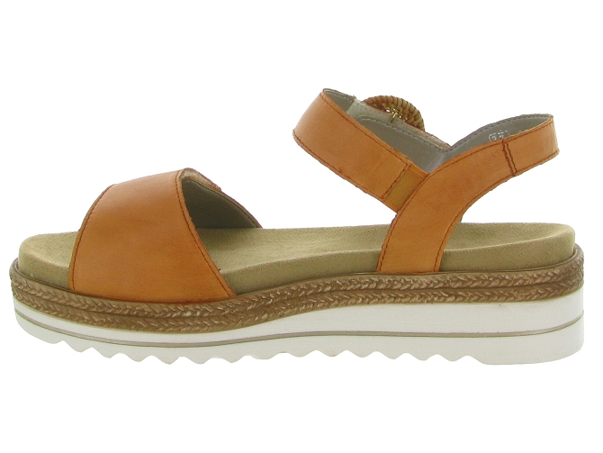 sandales et nu pieds - Confort - femme - Cuir - Orange - Remonte5649601_4