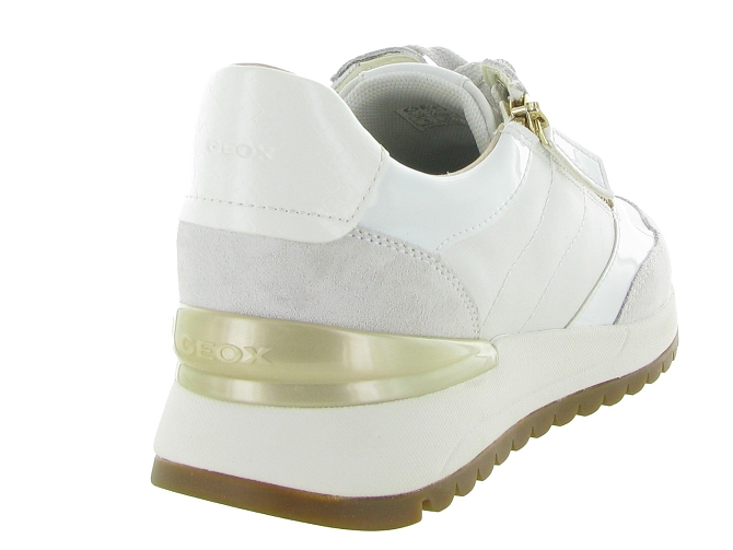 baskets et sneakers - Confort - femme - Cuir laminé - Blanc - Geox5668902_5