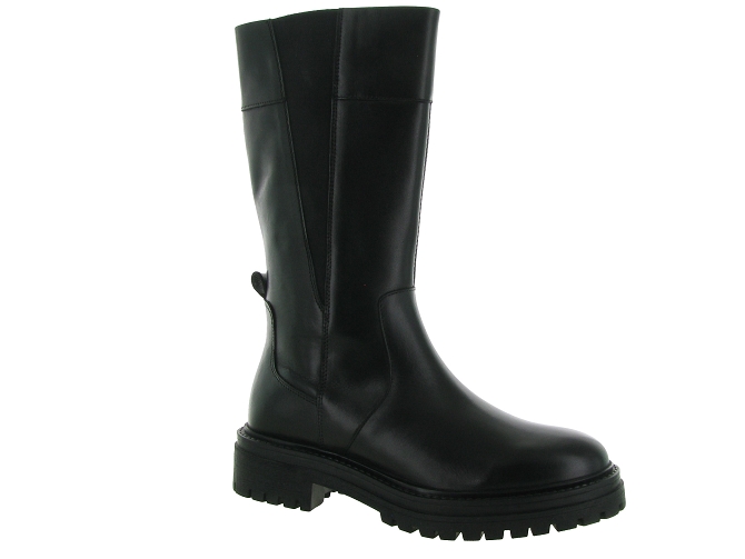 bottes - Motardes & Rock and roll - femme - Cuir - Noir - Geox