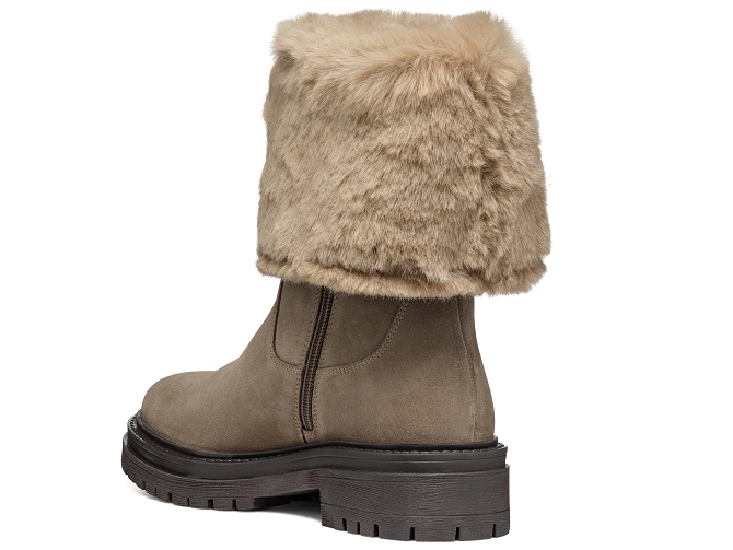 apres ski bottes fourrees - Chaussure neige - femme - Cuir - Beige - Geox5669701_3