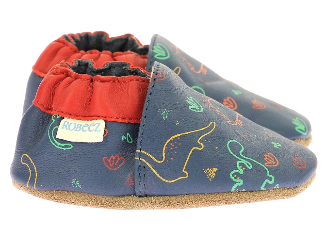 chaussons et pantoufles - Semelle souple - bebe garcon - Cuir - Bleu - Robeez5674901_2