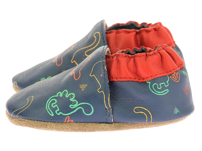 chaussons et pantoufles - Semelle souple - bebe garcon - Cuir - Bleu - Robeez5674901_4