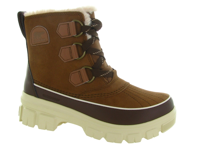 apres ski bottes fourrees - Bottine chaude - femme - Nubuck - Marron - Sorel