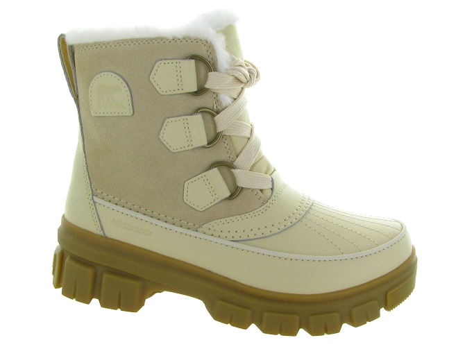 apres ski bottes fourrees - Bottine chaude - femme - Nubuck - Beige - Sorel