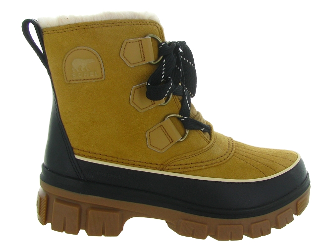 apres ski bottes fourrees - Bottine chaude - femme - Nubuck - Jaune - Sorel5675503_2